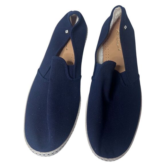 Mens Rivieras navy blue slip on shoes 44 - Picture 1 of 5